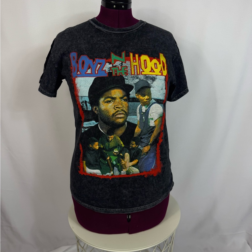 Boyz N The Hood Graphic Tee Size Small Acid Wash Black Vintage Style Movie Shirt